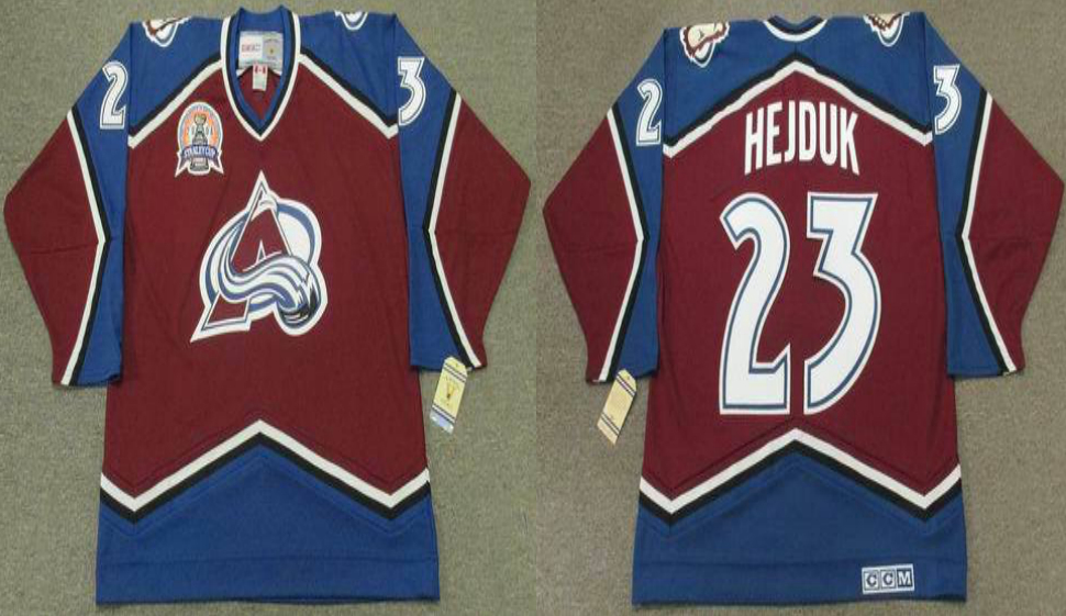 2019 Men Colorado Avalanche #23 Hejduk red CCM NHL jerseys->colorado avalanche->NHL Jersey